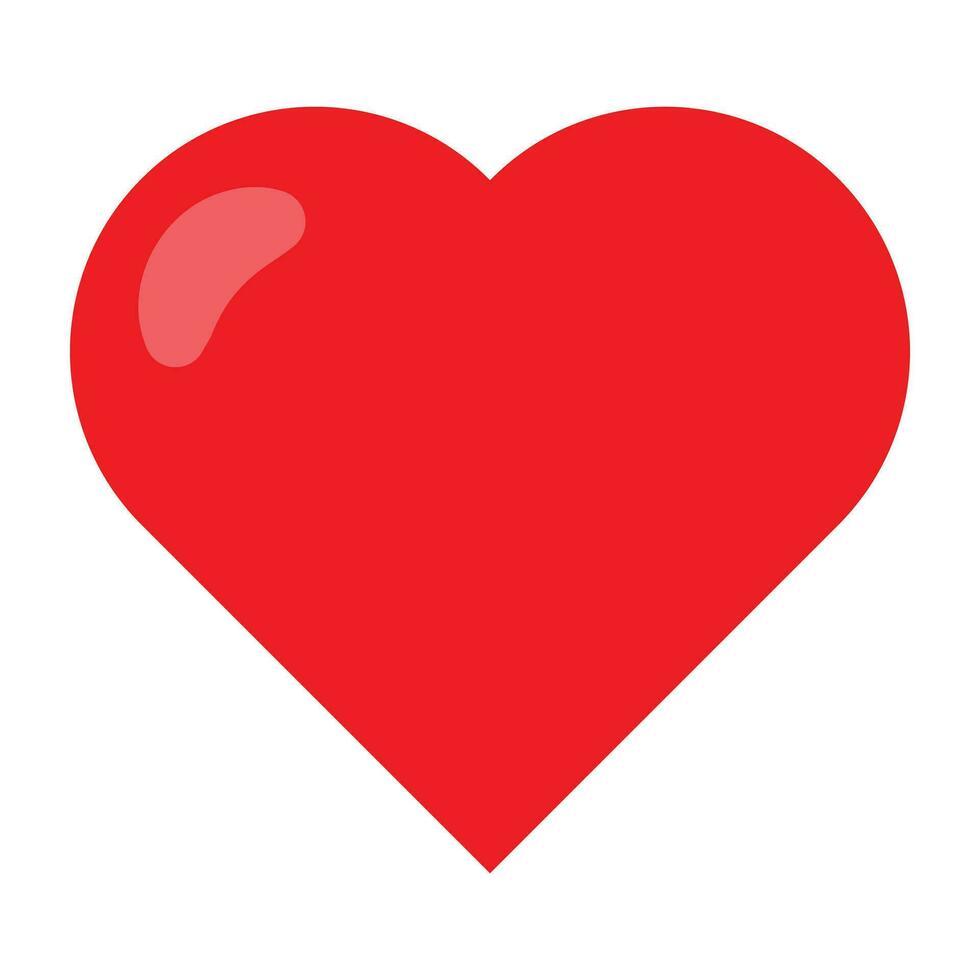 Red heart icon. vector