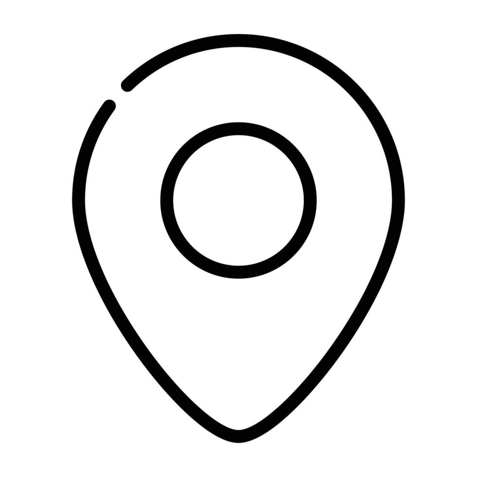 Map pointer line icon. vector