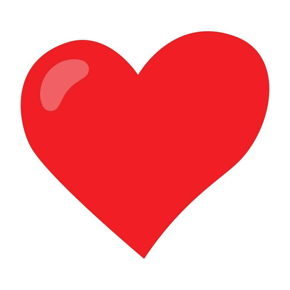 Red heart icon. vector