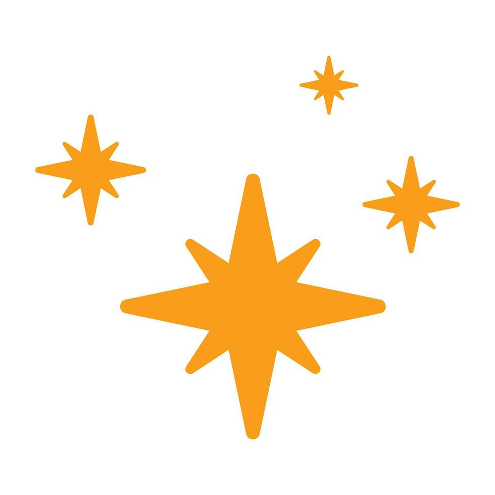 Star sparkling stars twinkles yellow. vector