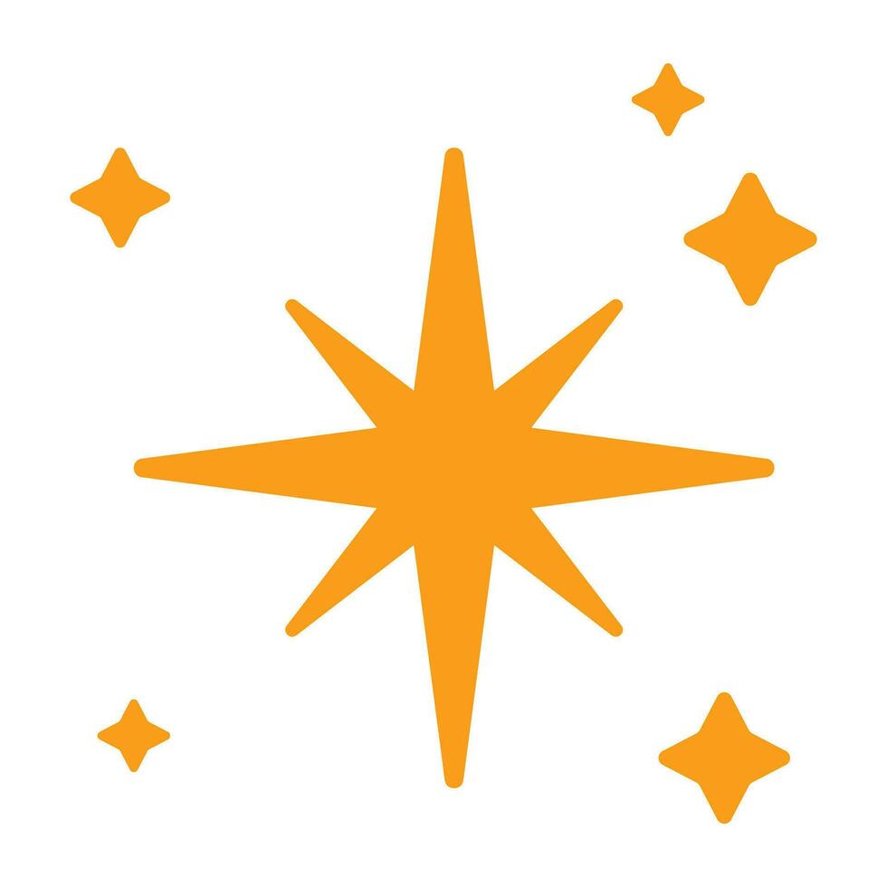 Star sparkling stars twinkles yellow. vector