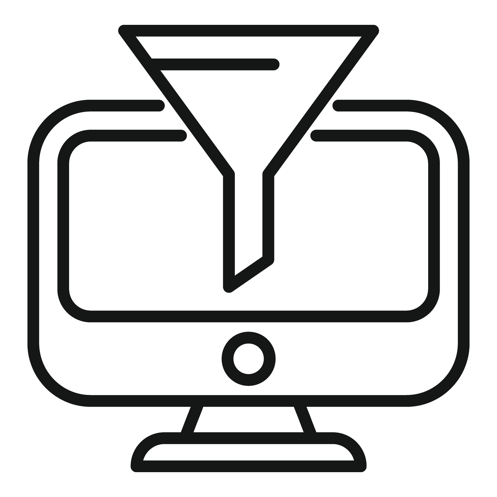 Funnel content filter computer icon outline vector. Clever flow 36587349 Vector Art at Vecteezy
