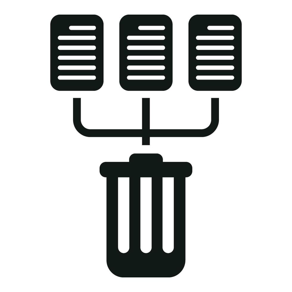 Garbage file content icon simple vector. Creative data input vector