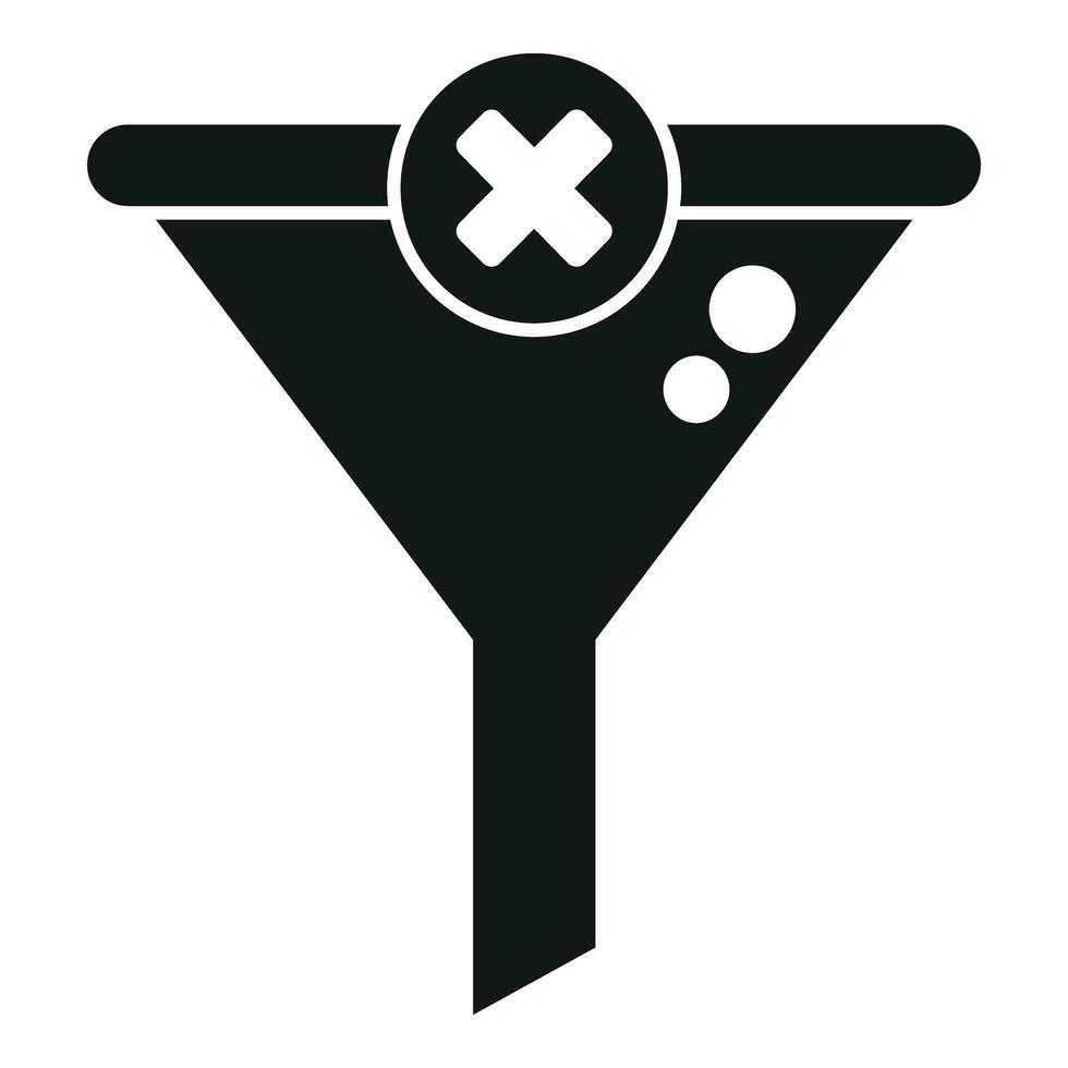 Turn off content filter icon simple vector. Security level vector