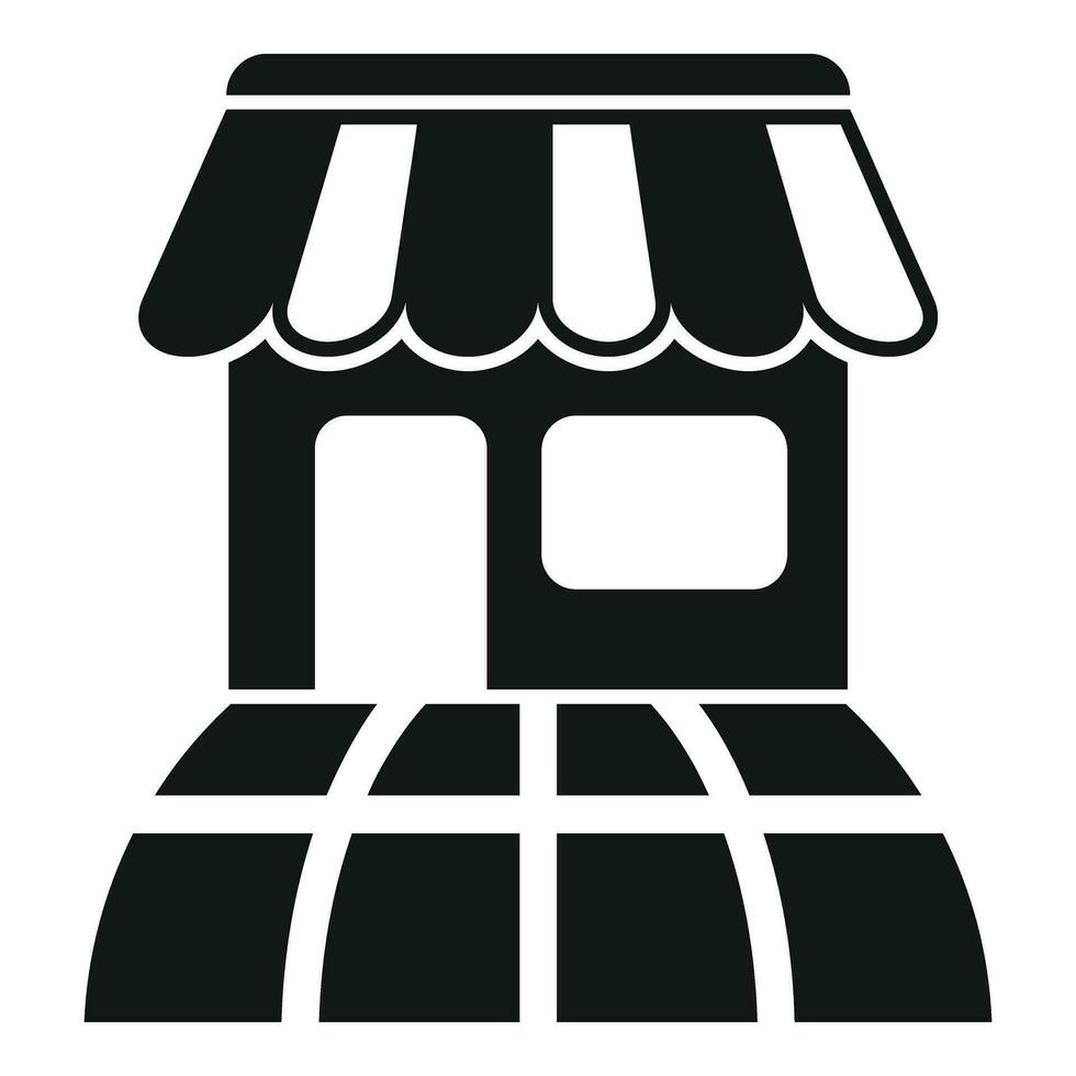 calle global tienda icono sencillo vector. directo cliente vector