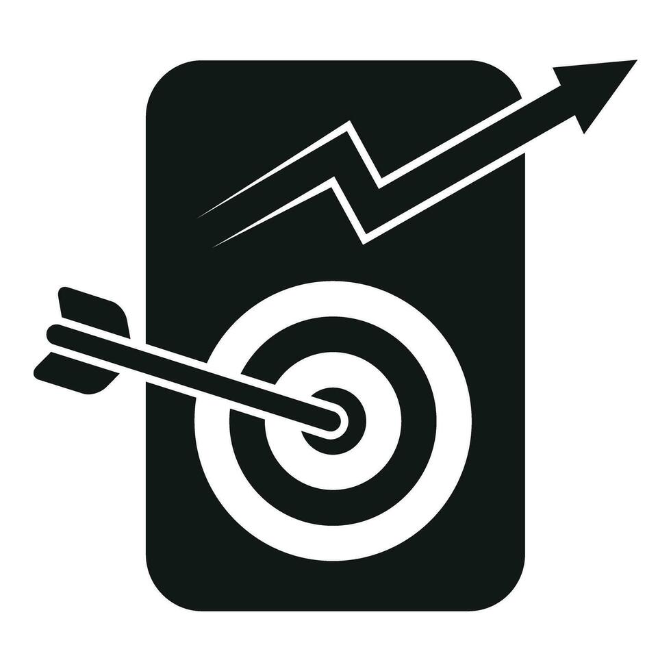 Emerging market target icon simple vector. Merger fusion vector