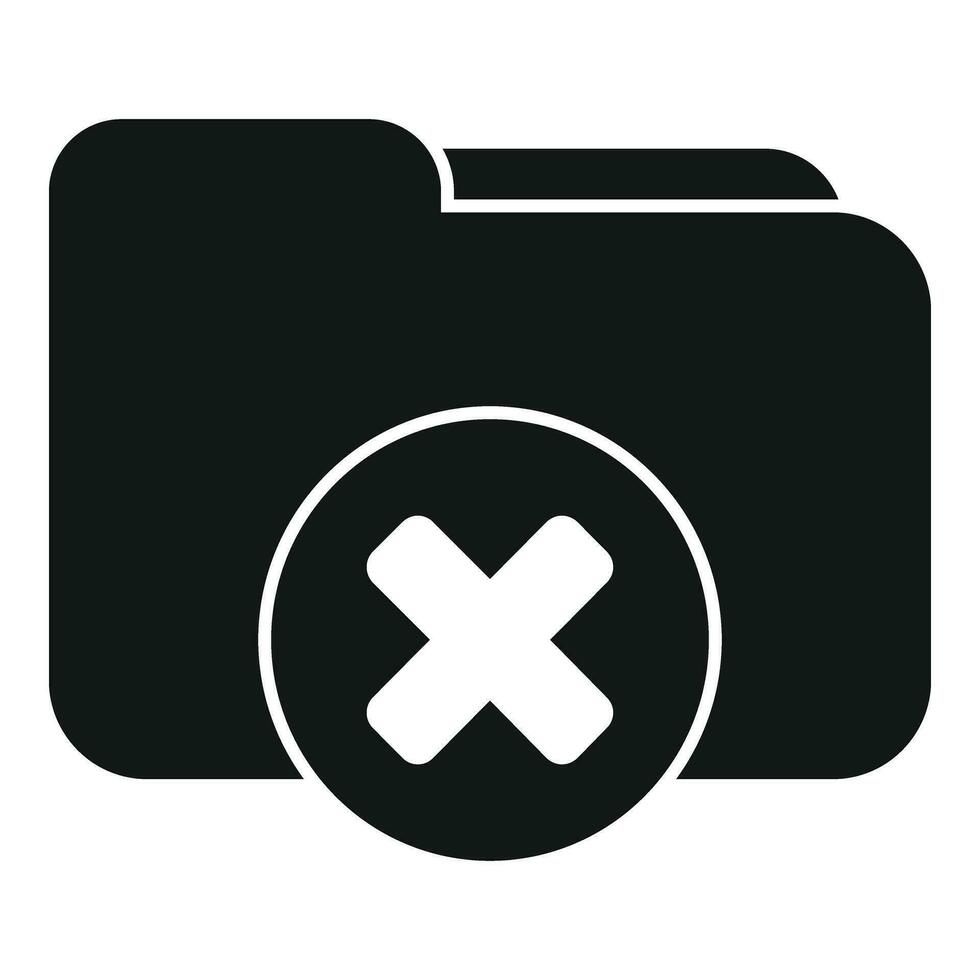 Restricted folder access icon simple vector. Content filter vector