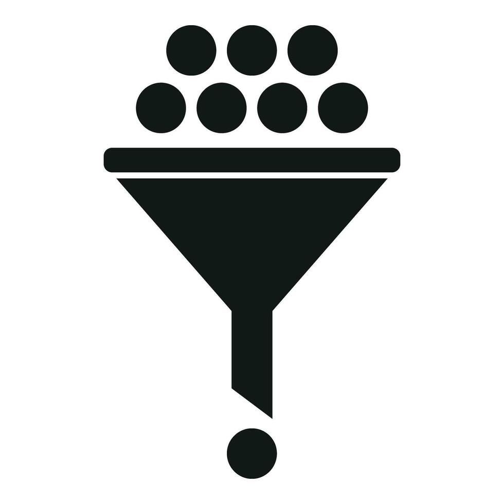 Funnel content filter icon simple vector. Flow tunnel vector