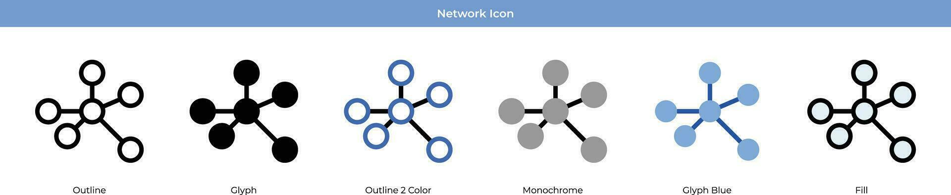 Network Icon Set vector
