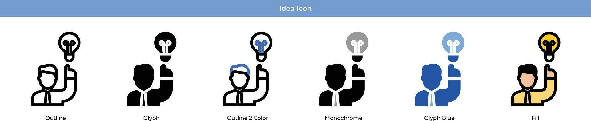 conjunto de iconos de ideas vector