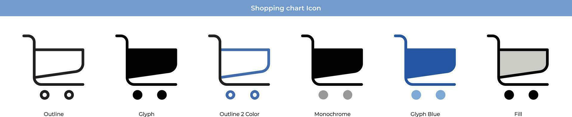 Shopping chart Icon Set vector