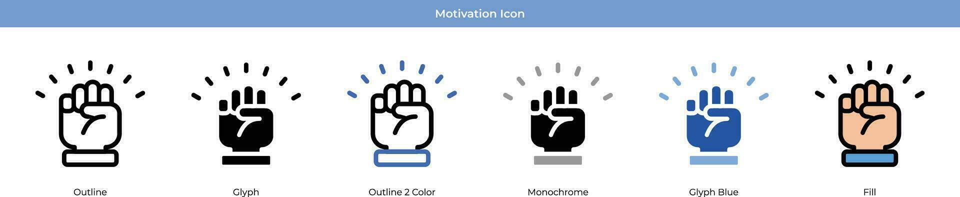 Motivation Icon Set vector