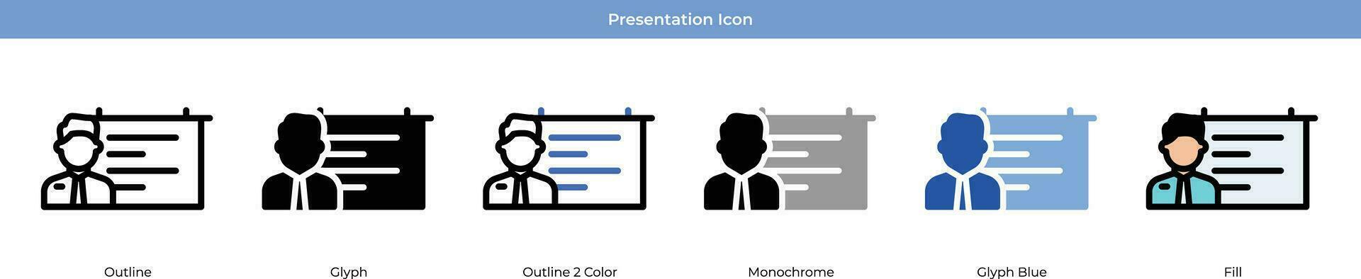 Presentation Icon Set vector