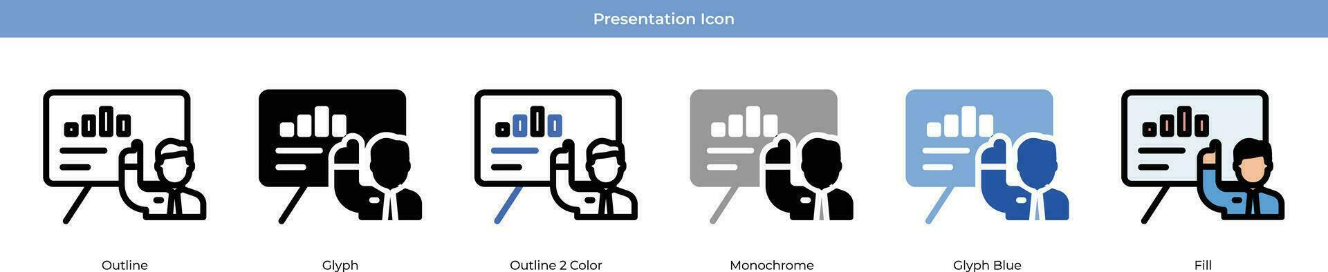 Presentation Icon Set vector