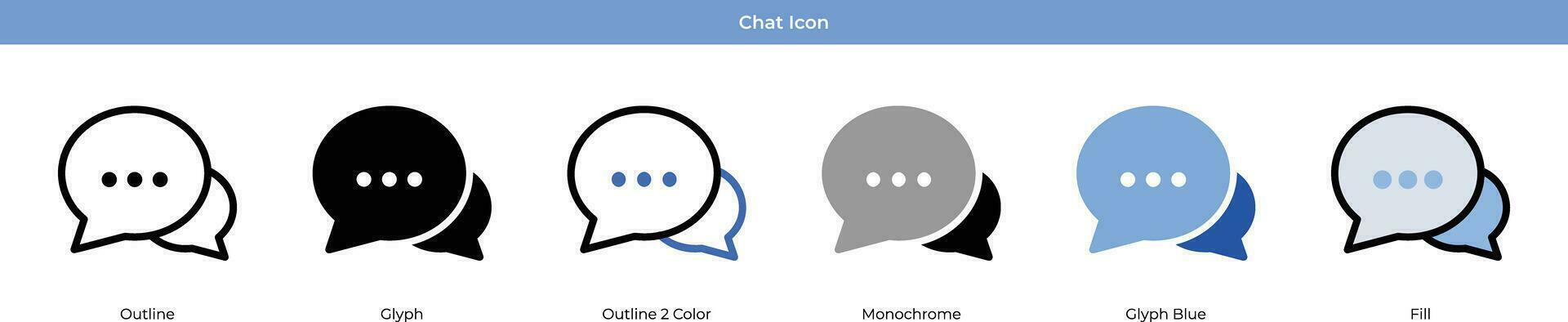 Chat Icon Set vector
