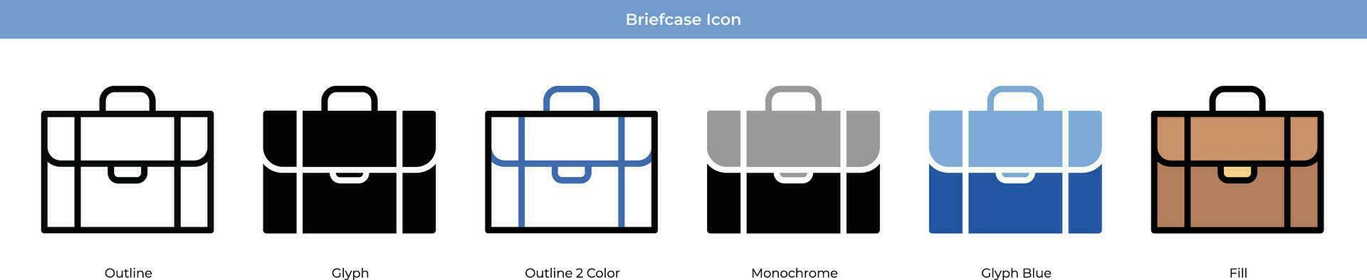 Briefcase Icon Set vector