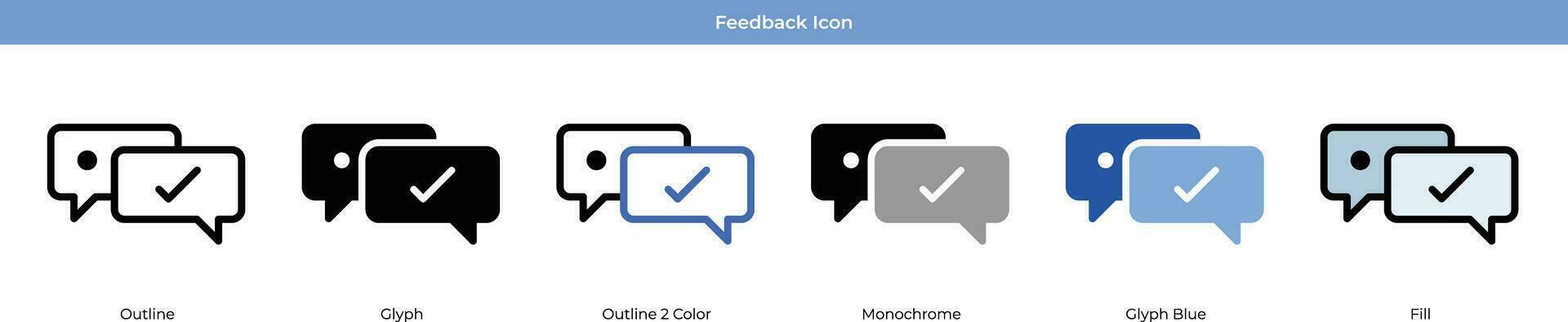 Feedback Icon Set vector