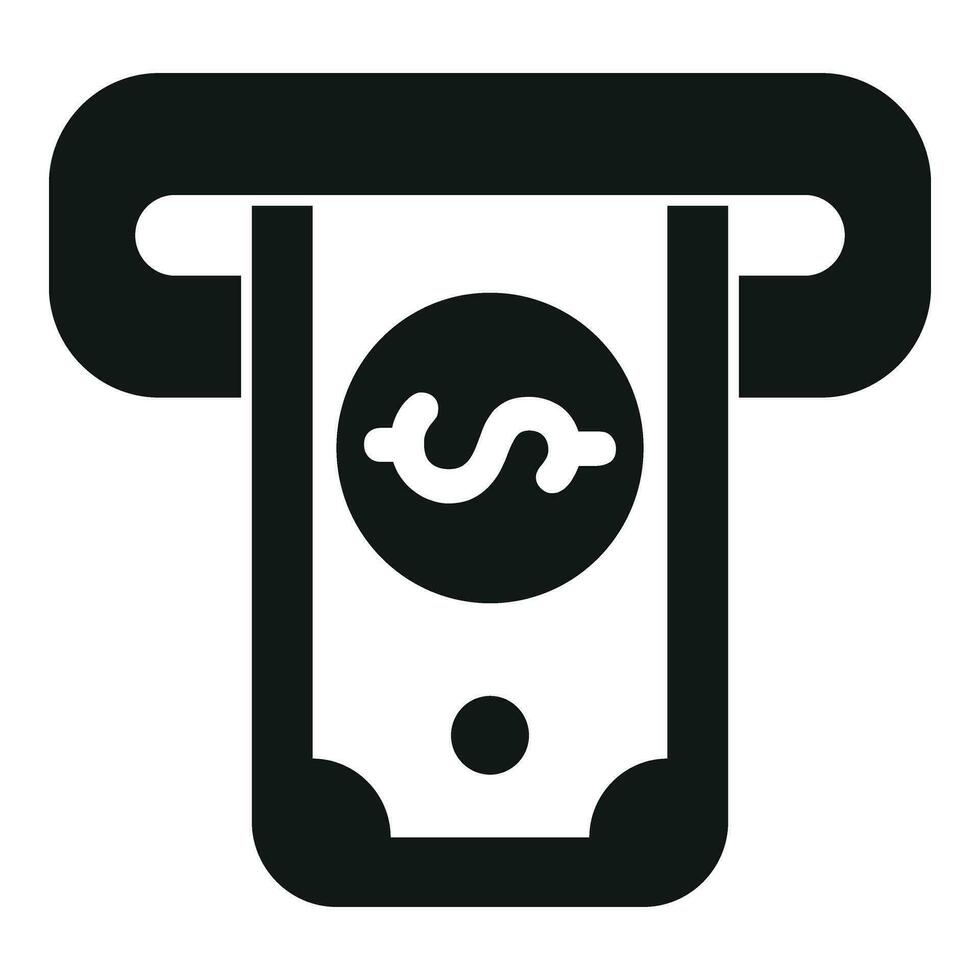 Atm cash help icon simple vector. Advisor help vector