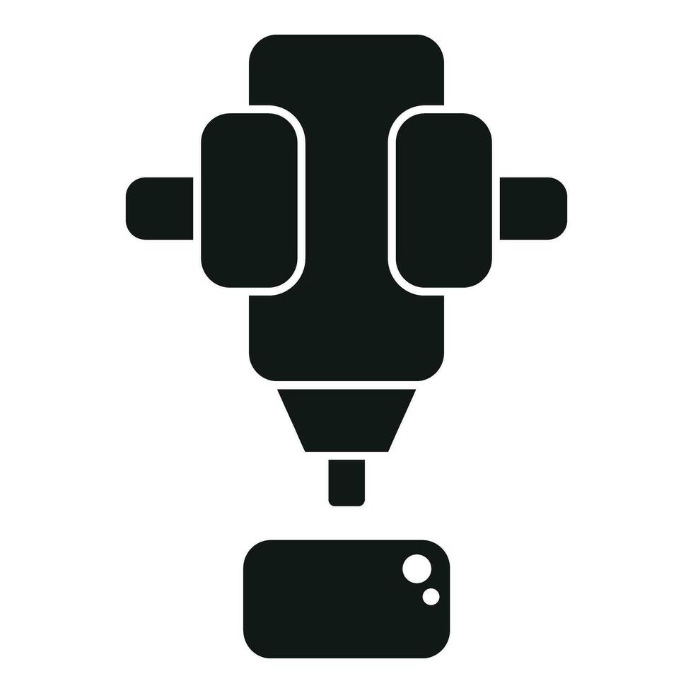 Monitor bioprinting icon simple vector. Computer science vector