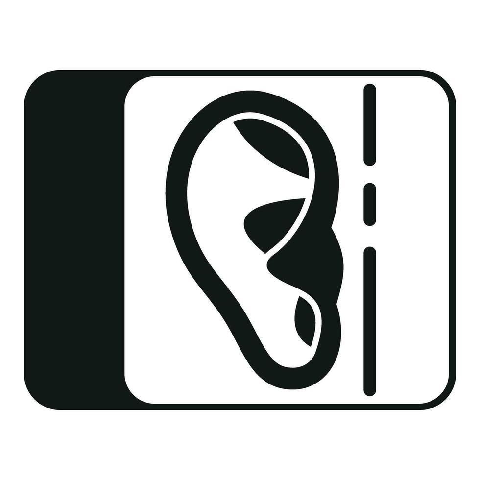 Ear bioprinting icon simple vector. Medical science vector