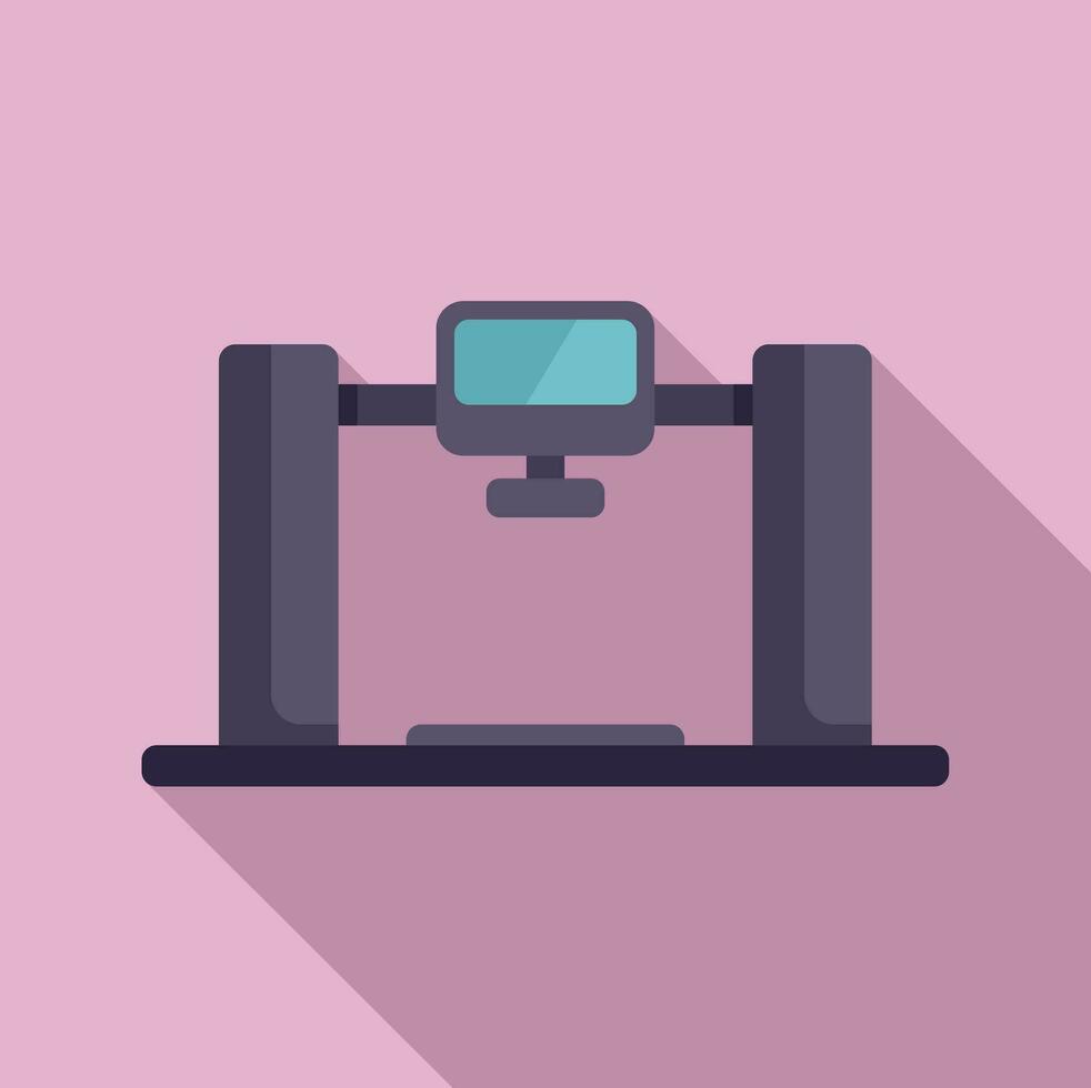 Modern medical printer icon flat vector. Science bioprinting vector