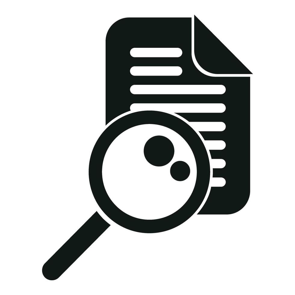 Search data document icon simple vector. Information home vector