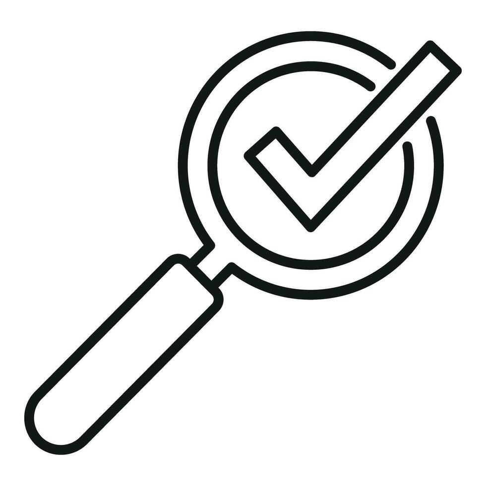 Approved content filter icon outline vector. Flow data process vector