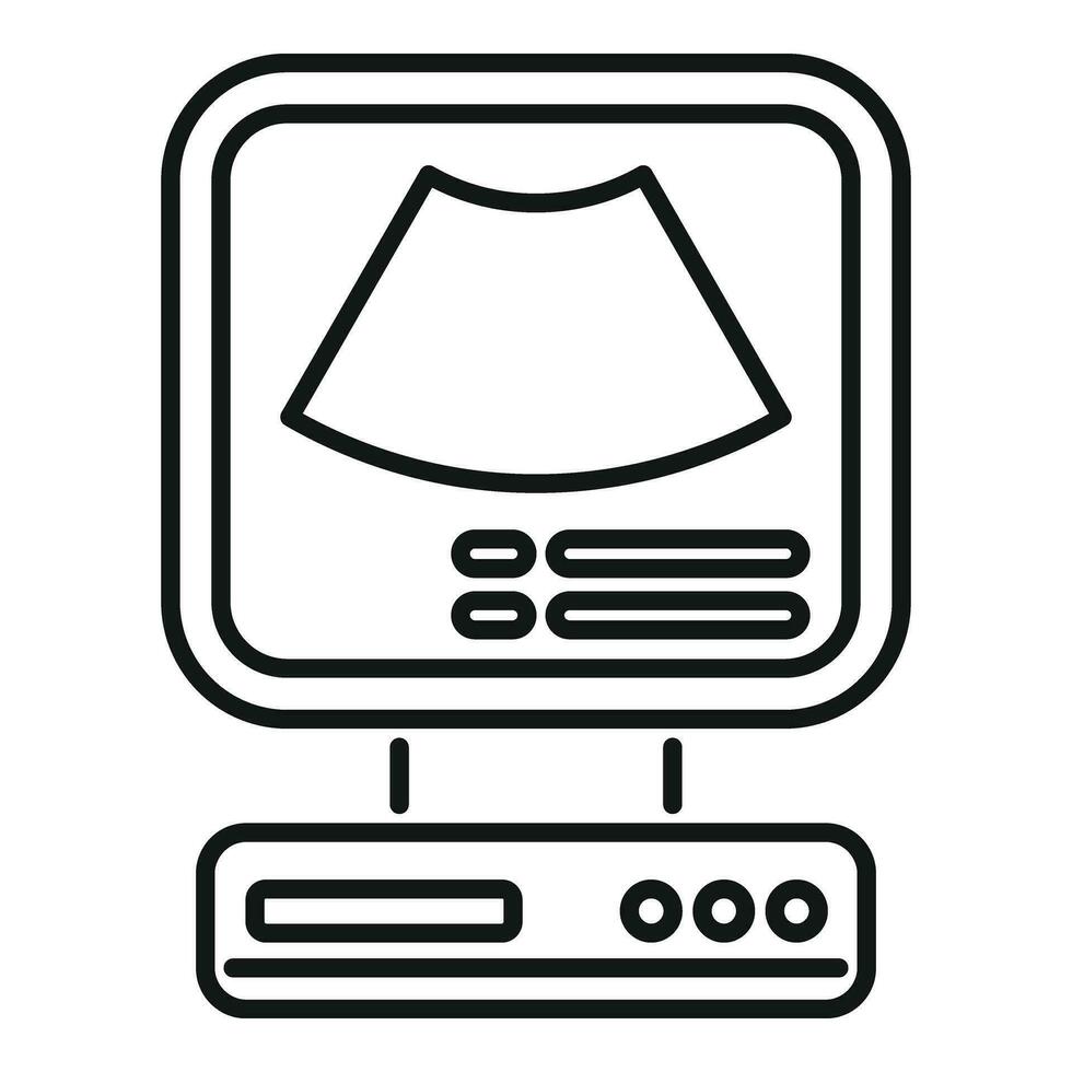Health ultrasonic icon outline vector. Sonograph device vector