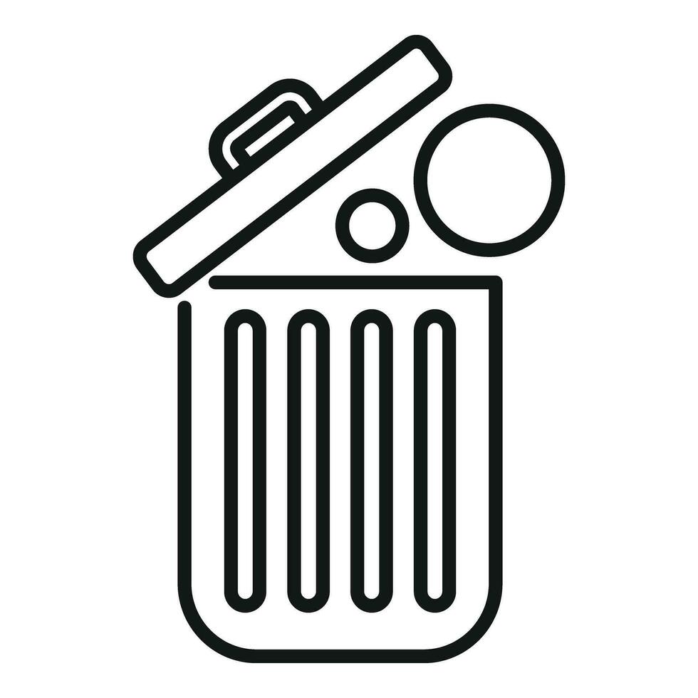 Garbage content filter icon outline vector. Work idea vector