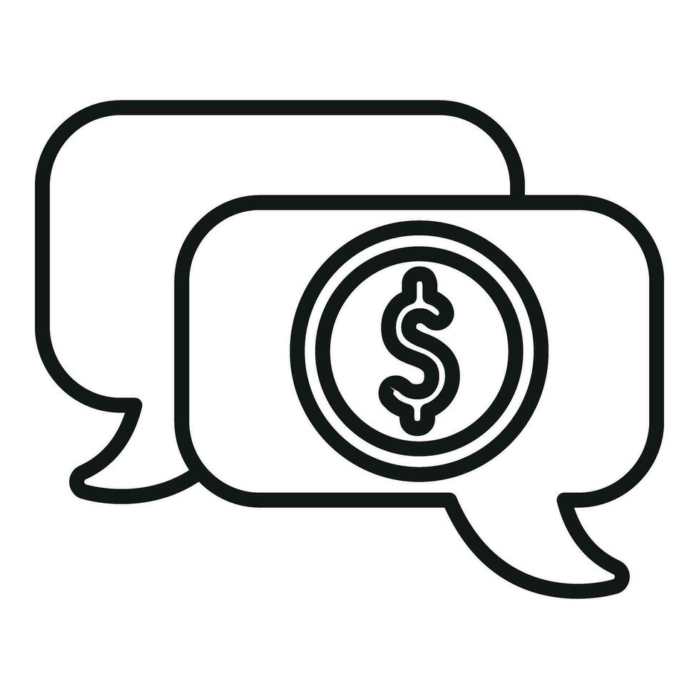 Advice company finance chat icon outline vector. Grant pandemic vector
