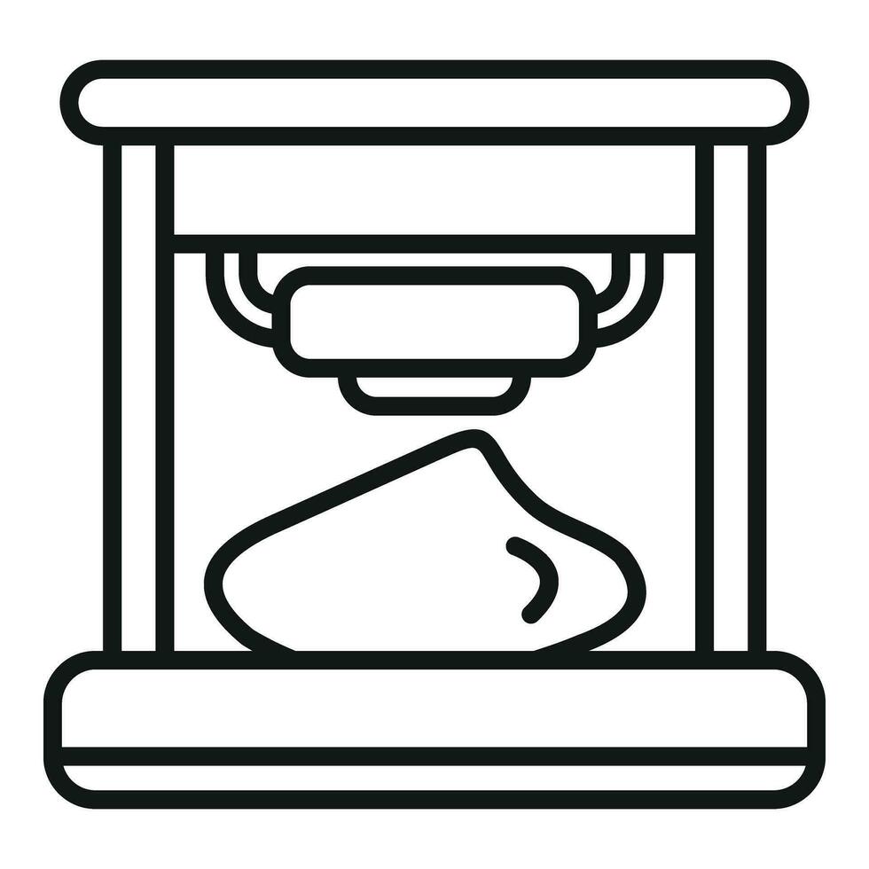 Cellular bioprinting icon outline vector. Medical science dna vector