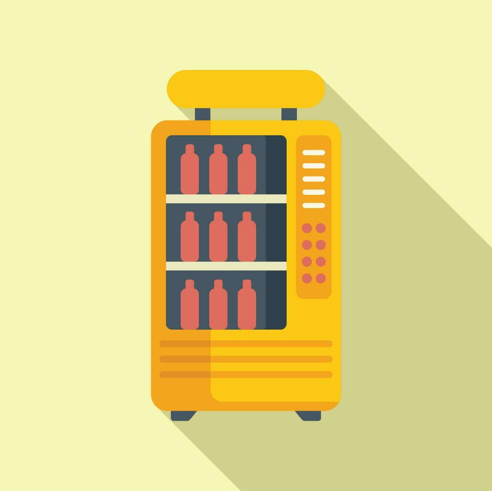 Modern vending machine icon flat vector. Drinking juice vector