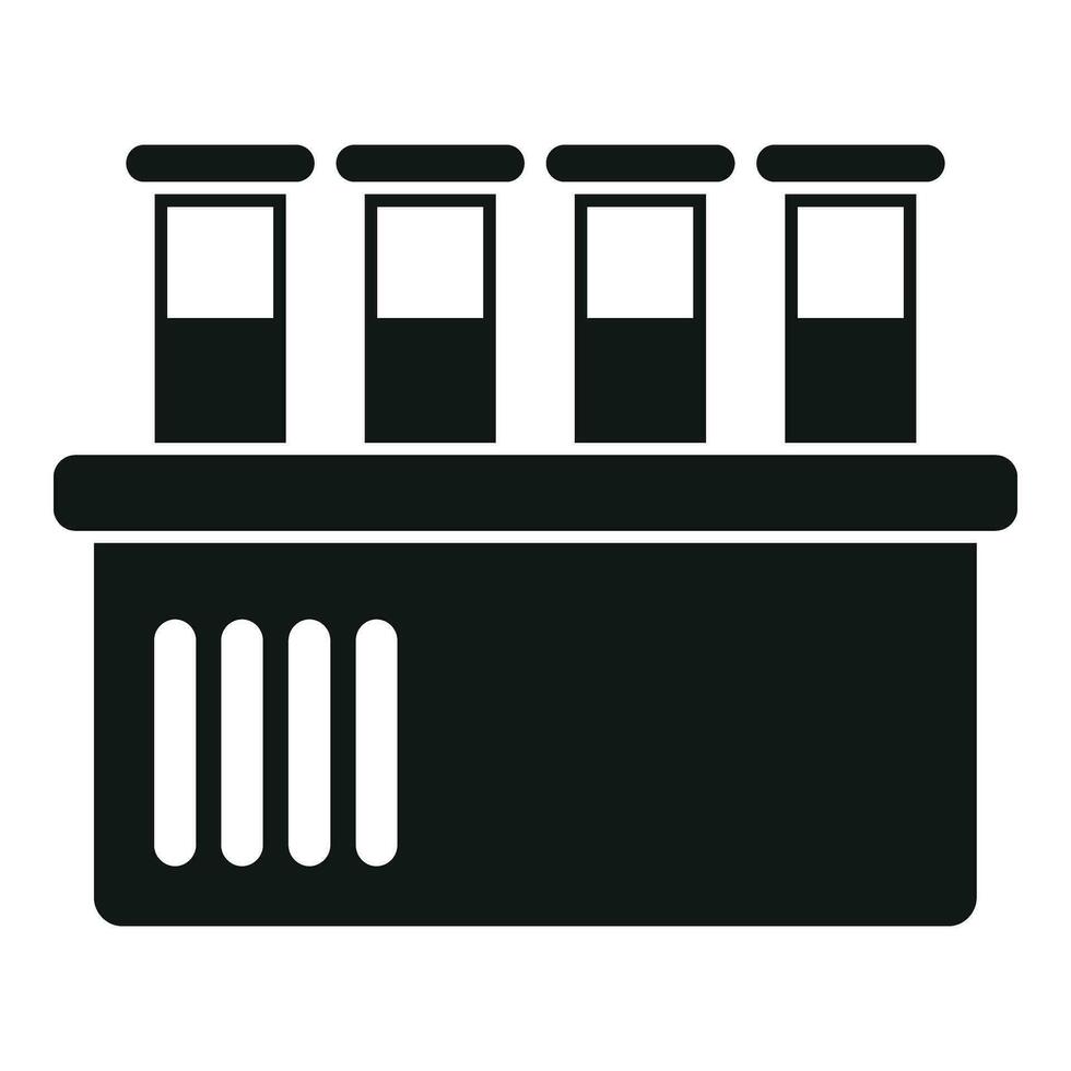 Test tubes blood icon simple vector. Bioprinting medicine vector