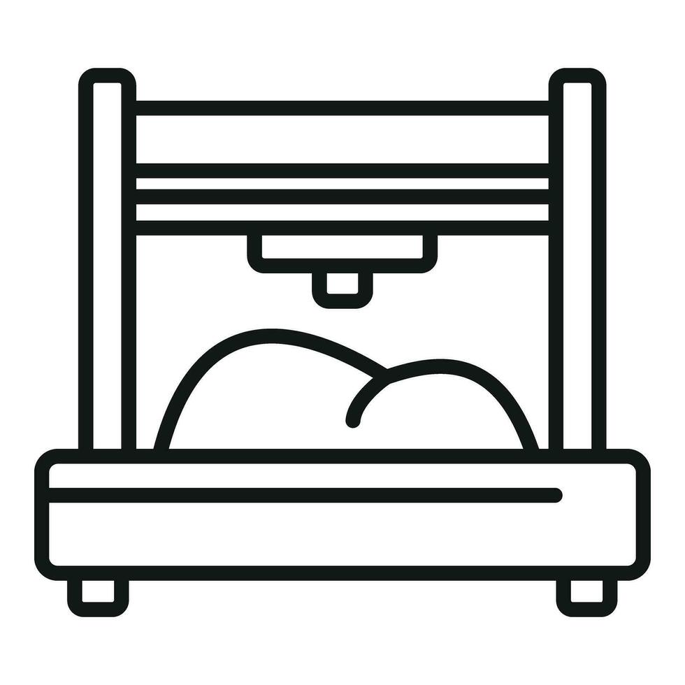 Liver printing icon outline vector. Medical bioprinting vector
