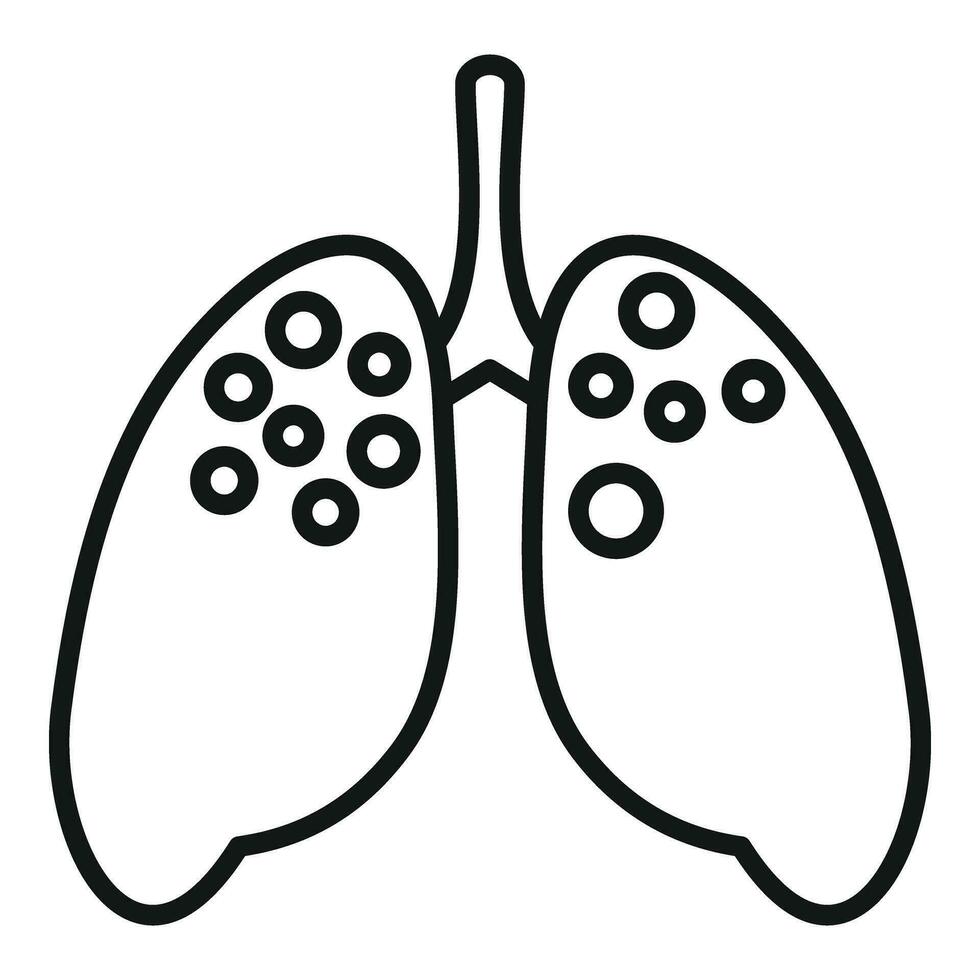 Lungs transplant icon outline vector. Anatomy human organ vector