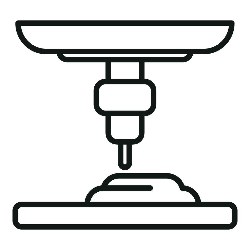 Health anatomy printing icon outline vector. Future biomedical vector