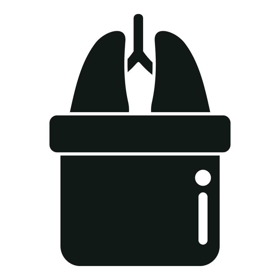 Lungs bioprinting icon simple vector. Future dna medicine vector
