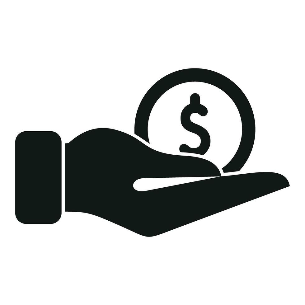 Keep care money icon simple vector. Support bank finance vector