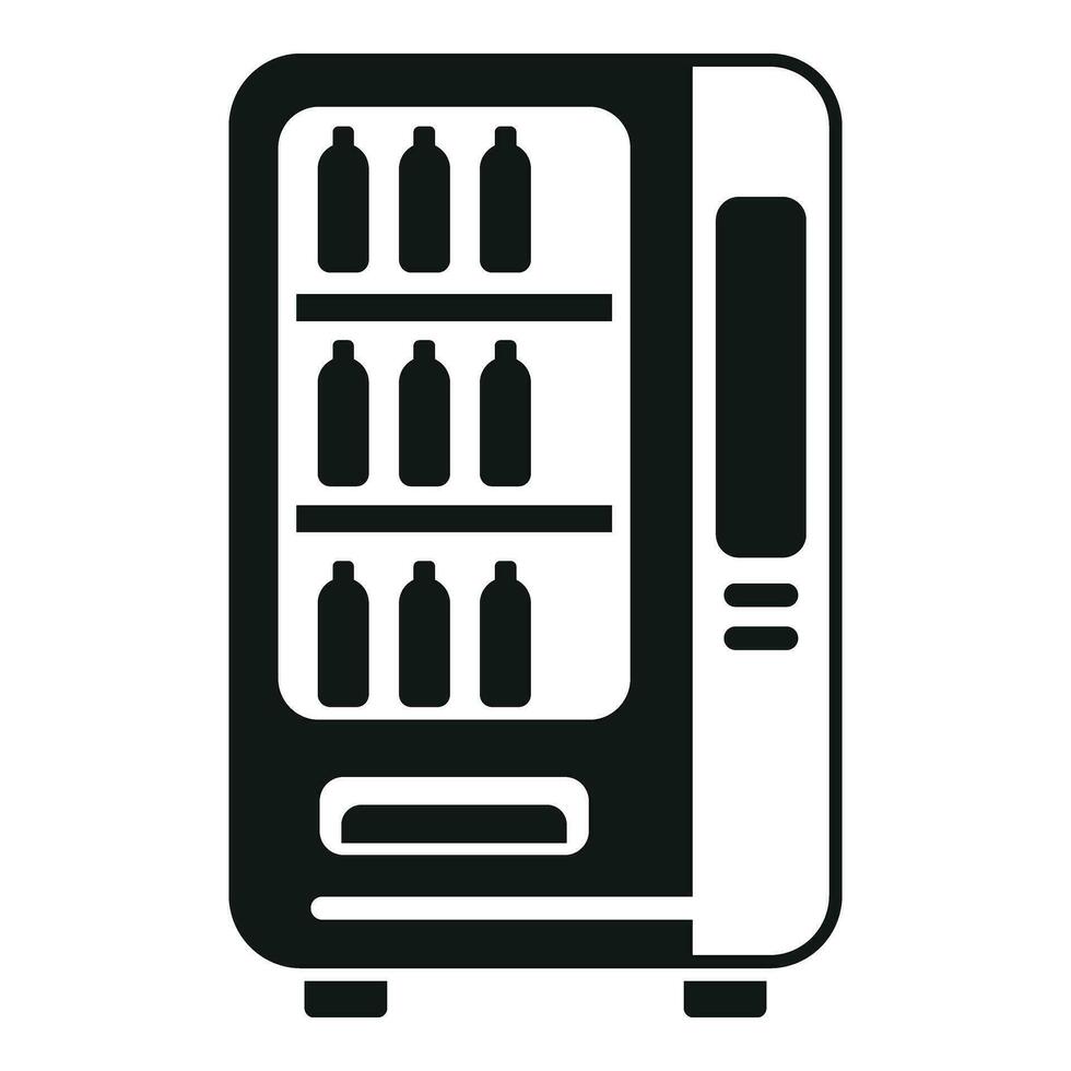 Sell modern drinks icon simple vector. Vending machine vector