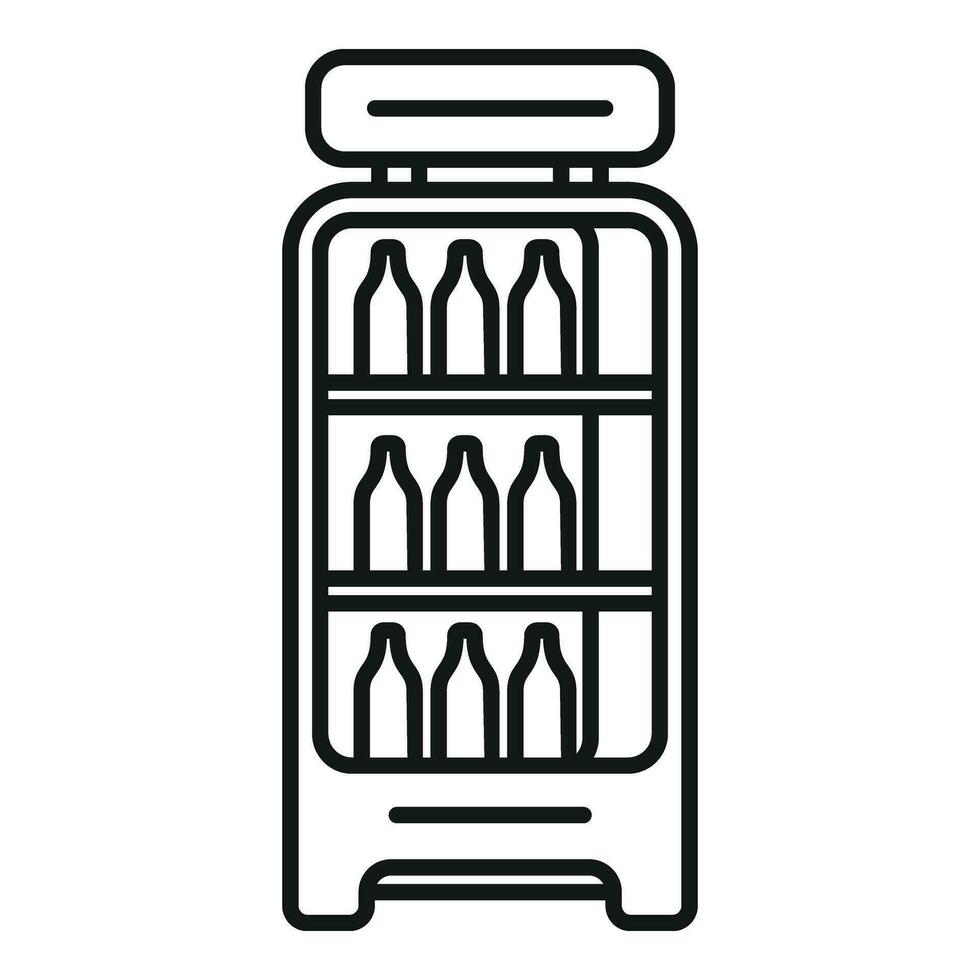 Container drinks icon outline vector. Portable bottle drink vector