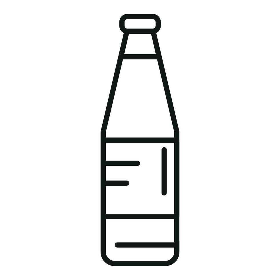 soda bebida botella icono contorno vector. venta máquina vector