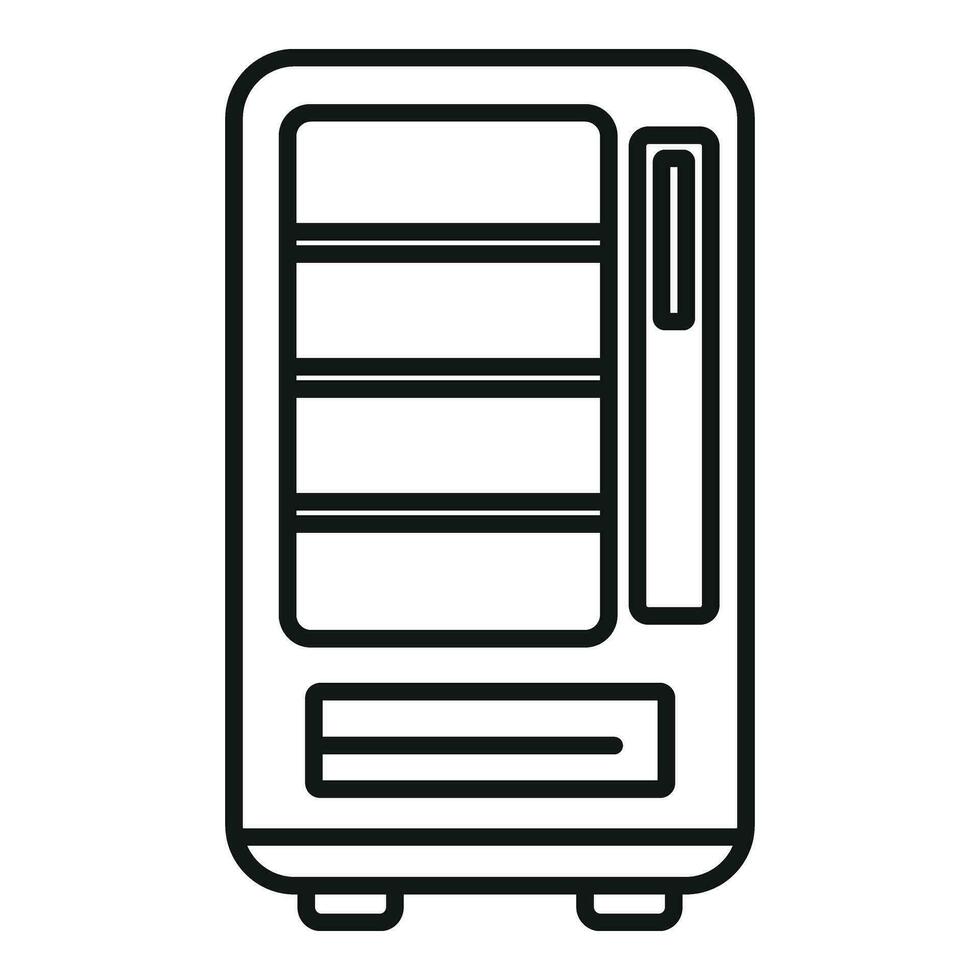 Modern sell food icon outline vector. Street vending machine vector