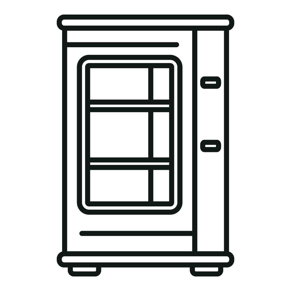 Sell juice bottle icon outline vector. Vending machine vector