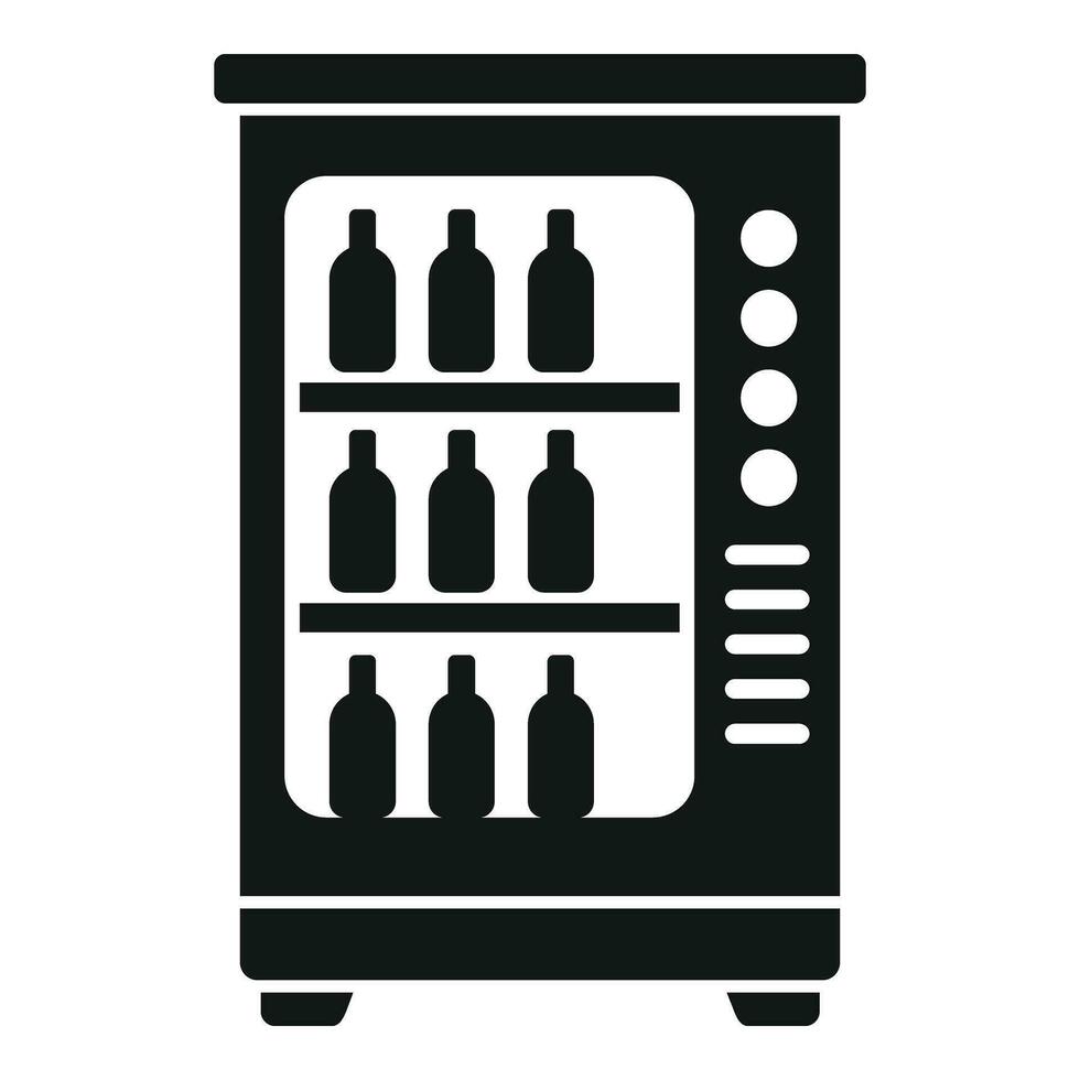Modern sell food icon simple vector. Street vending machine vector