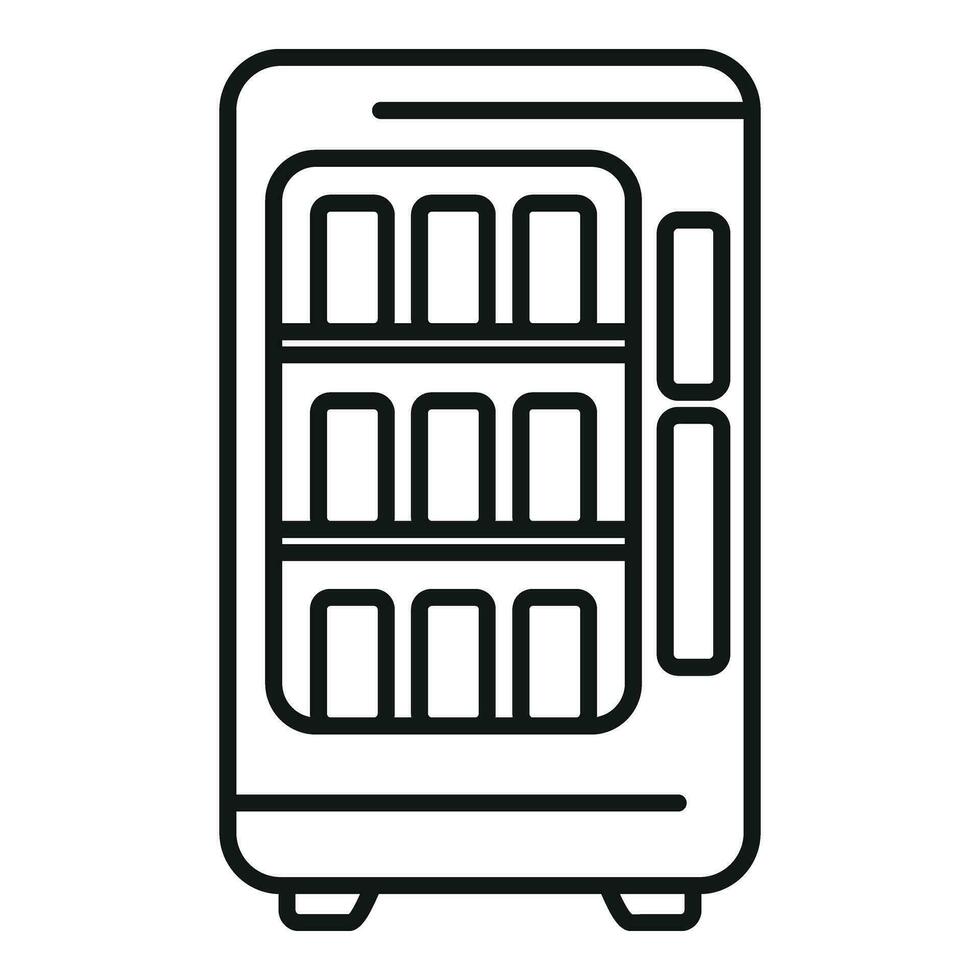 Modern vending machine icon outline vector. Drinking juice vector