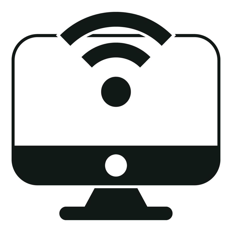 Wifi computer connection icon simple vector. Storage cloud vector