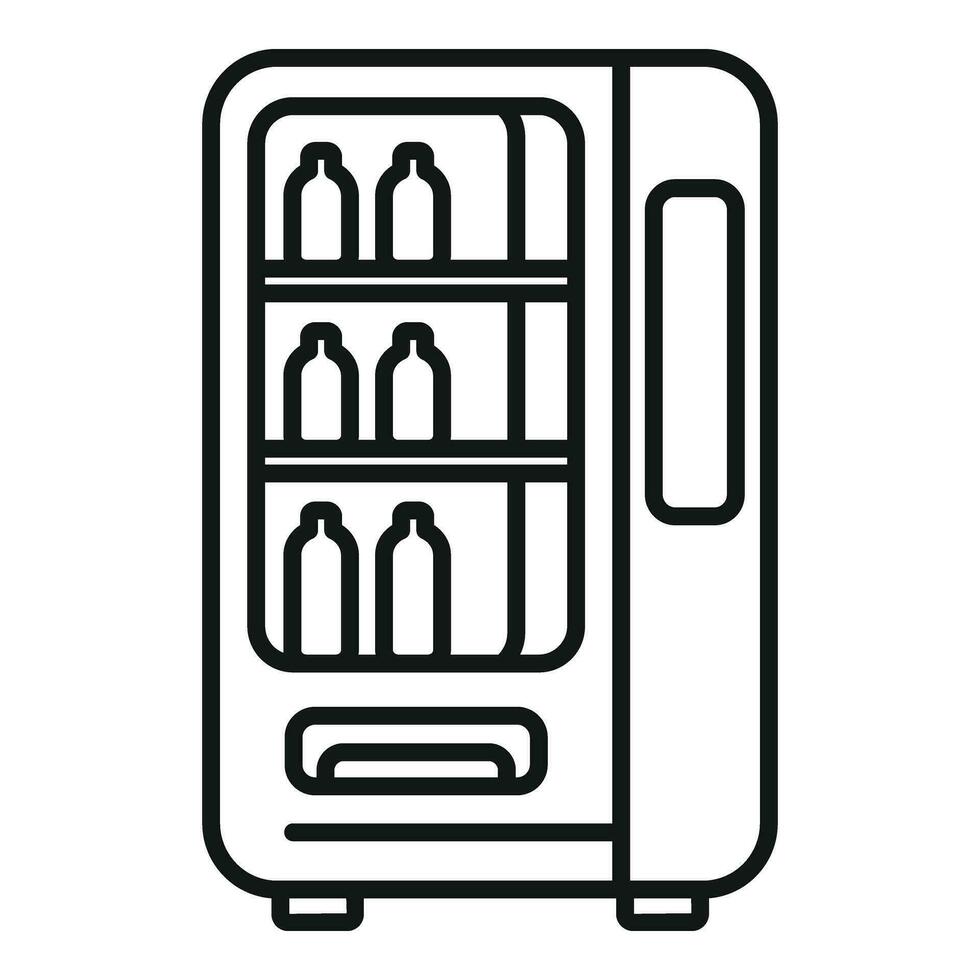 Water drinking machine icon outline vector. Push design vector