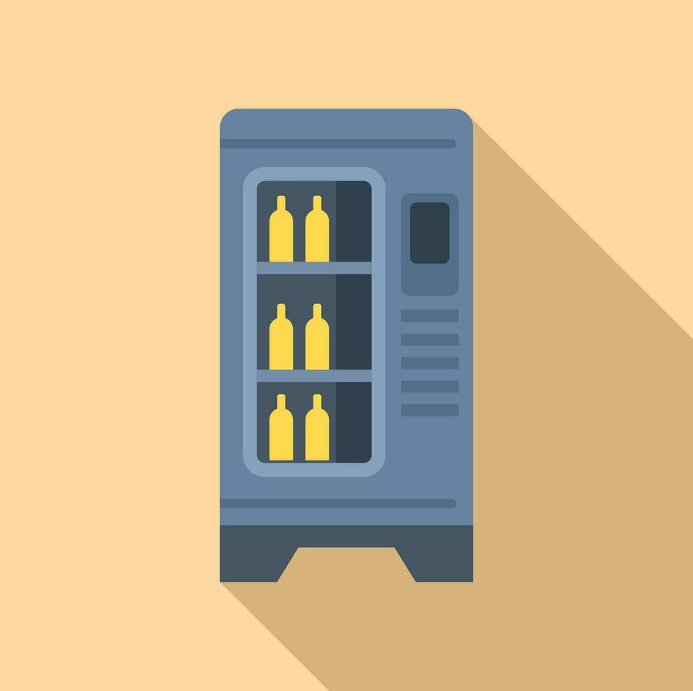 Drink machine icon flat vector. Bottle portable drink vector