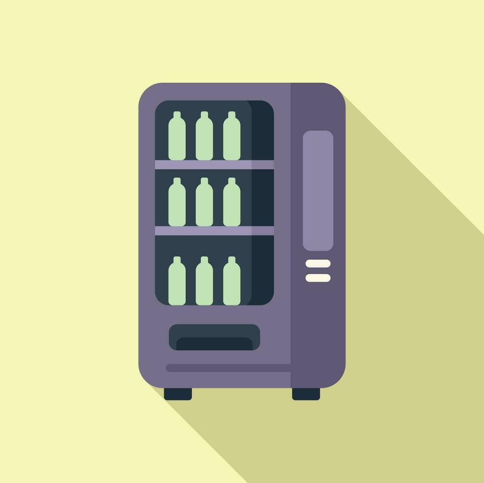 Sell juice bottle icon flat vector. Vending machine vector