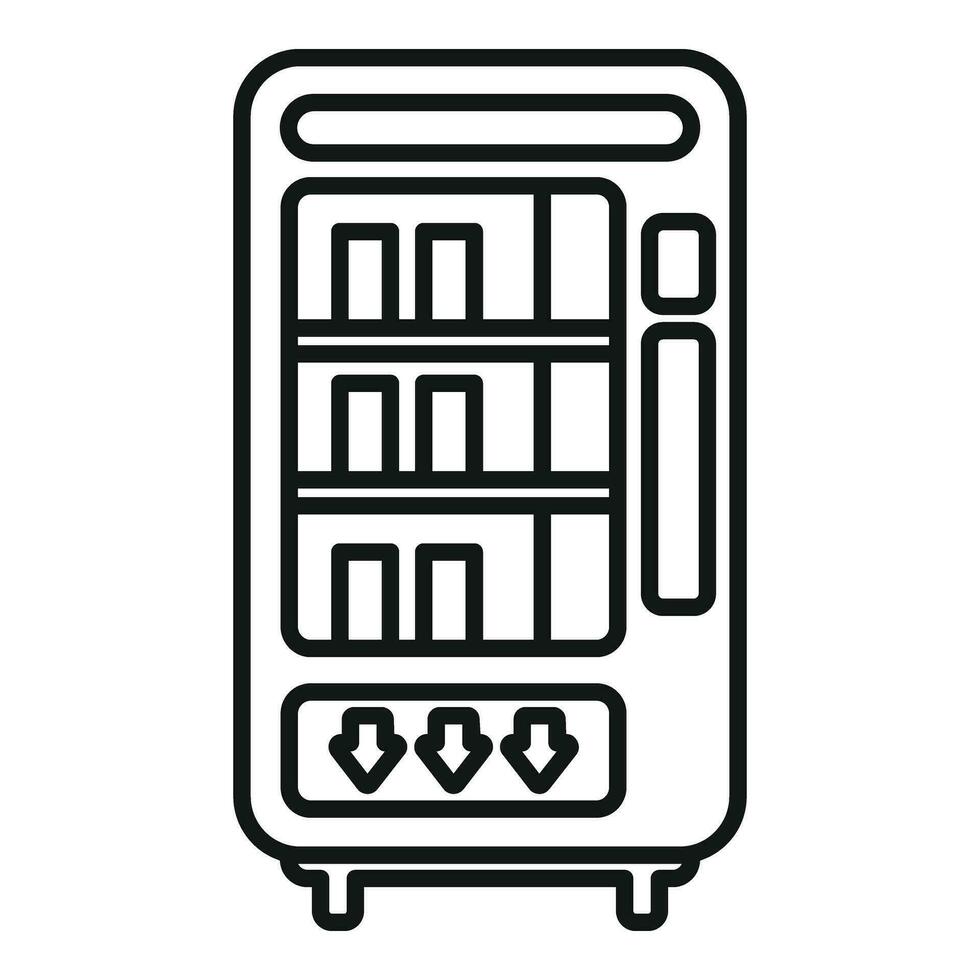 Supply empty drinking machine icon outline vector. Snack food vector